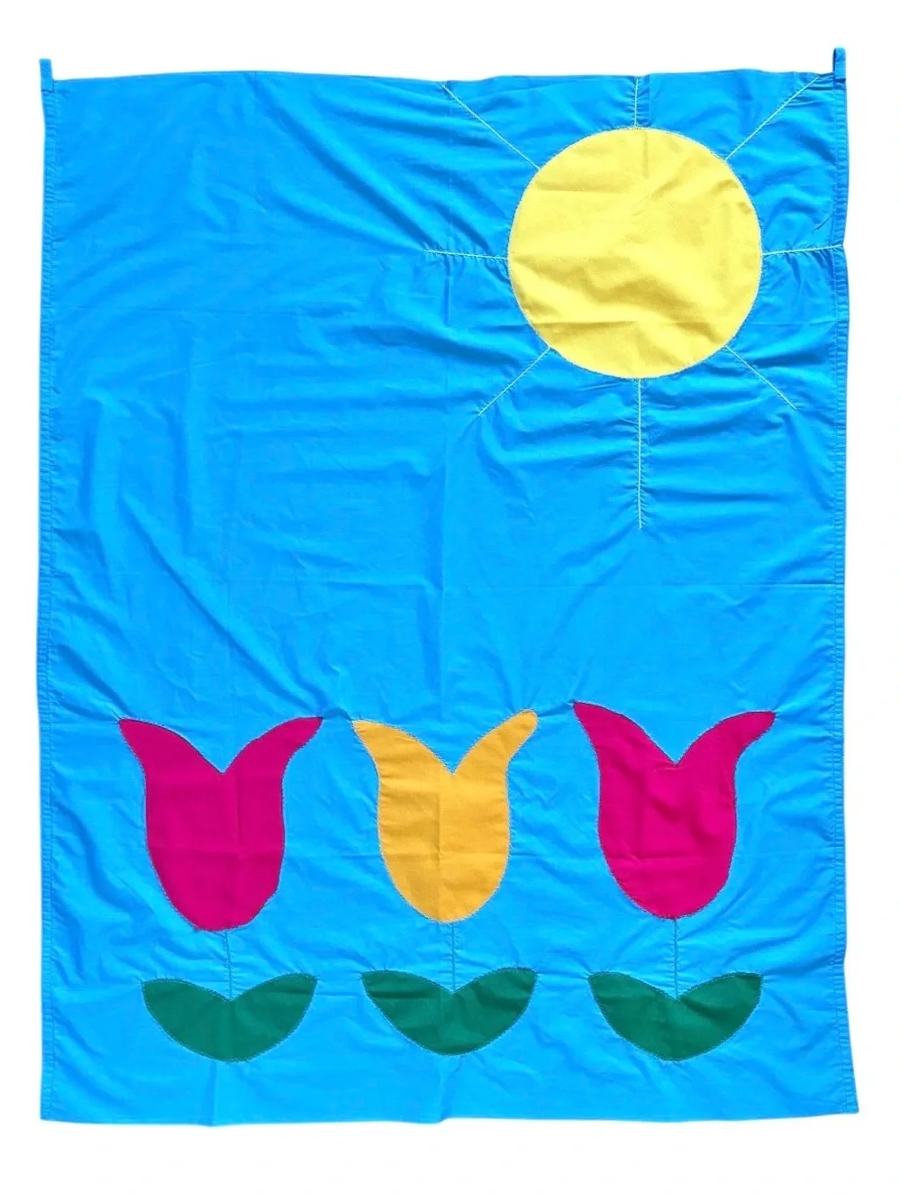 Huge Colorful Wall Hanging Nursery Child’s Room Wall Decor Appliqué Sun & Flower